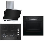 Bosch HBF514BB0T - POP7C6O12O - DWK065G60T 3'lü Siyah Ankastre Set