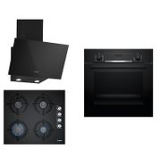 Bosch HBF514BB1T - POP6C6O10O - DWK63PJ60T 61T Siyah 3'lü Ankastre Set