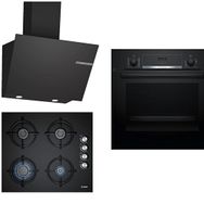 Bosch HBF514BB1T - POP6C6O10O - DWK66PJ60T Siyah 3'lü Ankastre Set