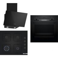 Bosch HBF514BB1T - POP6C6P30O - DWK63PJ60T Siyah 3'lü Ankastre Set