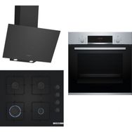 Bosch HBF514BS1T - POP7C6P30O - DWK64PJ60T Siyah 3'lü Ankastre Set