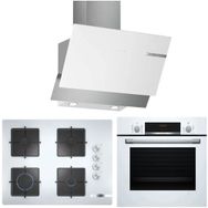 Bosch HBF514BW1T - POP7C2O12O - DWK65AD20R 3'lü Beyaz Ankastre Set