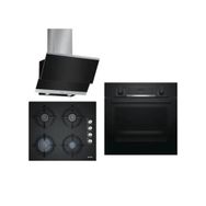 Bosch HBF534EB0T - POP6C6B11O - DWK065G60T 3'lü Siyah Ankastre Set