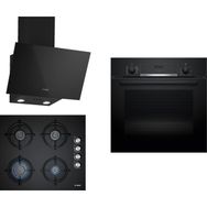 Bosch HBF534EB3T - POP6C6O10O - DWK63PJ60T Siyah 3'lü Ankastre Set
