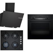 Bosch HBF534EB3T - POP6C6O10O - DWK66PJ60T Siyah 3'lü Ankastre Set