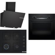 Bosch HBF534EB3T - POP6C6P30O - DWK66PJ60T Siyah 3'lü Ankastre Set