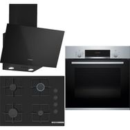 Bosch HBF534ES3T - POP7C6P30O - DWK63PJ60T Siyah 3'lü Ankastre Set