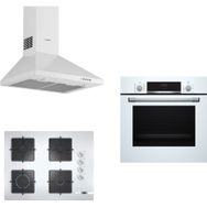 Bosch HBF534EW0T - POP7C2O12O - DWP64CC20T Beyaz 3'lü Ankastre Set