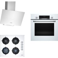 Bosch HBF534EW3T - POP6C2O10O - DWK64PJ20T Beyaz 3'lü Ankastre Set