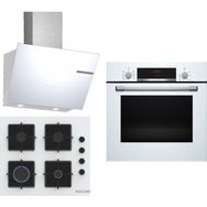 Bosch HBF534EW3T - POP6C2P30O - DWK66PJ20T Beyaz 3'lü Ankastre Set