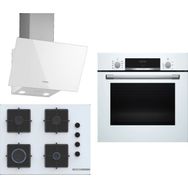 Bosch HBF534EW3T - POP7C2P30O - DWK63PJ20T Beyaz 3'lü Ankastre Set