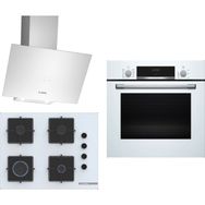 Bosch HBF534EW3T - POP7C2P30O - DWK64PJ20T Beyaz 3'lü Ankastre Set