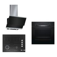 Bosch HIF534EB0T - POP7C6O12O - DWK065G60T Siyah Ankastre Set