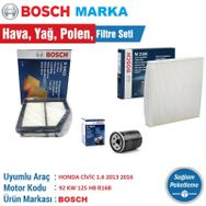 Bosch Honda Civic 1.6 FB7 2013 2016 Filtre Bakım Seti