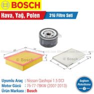 Bosch Nissan Qashqai 1.5 DCI 2007 2013 Filtre Bakım Seti