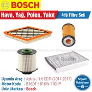 Bosch Opel Astra J 1.6 CDTI 2014 2017 Filtre Bakım Seti