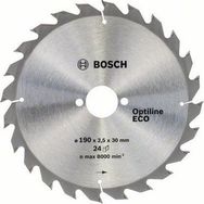 Bosch Optiline Eco 190x30 mm 24 Diş Daire Testere Bıçağı