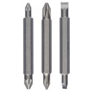 Bosch PH1/PZ1/S0x60 mm 3'lü Çift Taraflı Vidalama Ucu