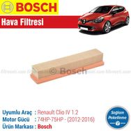 Bosch Renault Clio 4 1.2 2012 2016 Filtre Bakım Seti