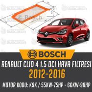 Bosch Renault Clio 4 1.5 dCi 2012-2016 Hava Filtresi