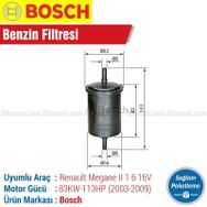 Bosch Renault Megane 2 1.6 16V 2003-2009 Benzin Filtresi