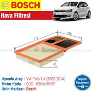 Bosch Volkswagen Polo 1.4 2009 2014 CGG Filtre Bakım Seti