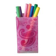 Bosphorus KIR70317D2 Pembe Kumaş Desenli Ofis Gereci Kalemlik