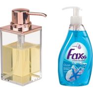 Bosphorus Modern Bakır Tasarımlı Sıvı Sabunluk ve 400 ml Okyanus Kokulu Sıvı Sabun