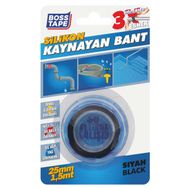 Boss Tape 25 mm 1.5 mt Siyah Silikon Kaynayan Tamir Bandı