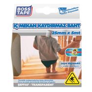 Boss Tape 25 mm 5 mt Şeffaf Zemin Kaydırmaz Bant