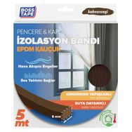 Boss Tape EPDM 5 mm 15 mm 5 mt Kahverengi Kauçuk Pencere Kapı İzolasyon Bandı