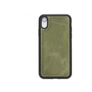 Bouletta 099-002-001-491 Fxc Arka Kapak Hediye Deri iPhone Xr Yeşil Telefon Kılıfı