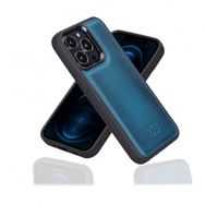 Bouletta BRN4EF Mavi Apple İphone 13 Pro Uyumlu Deri Arka Kapak