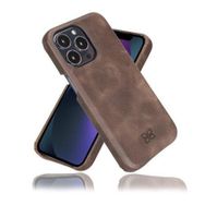 Bouletta F360 TN03 Kahve Apple iPhone 13 Pro Uyumlu Deri Arka Kapak