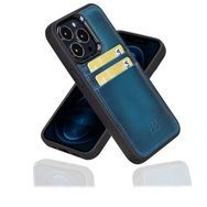 Bouletta FXCP BRN4EF Apple iPhone 13 Pro Deri Mavi Cep Telefonu Arka Kapak