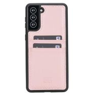 Bouletta FXCP NU2 Samsung Galaxy S21 Plus Uyumlu Deri Pembe Cep Telefonu Arka Kapak