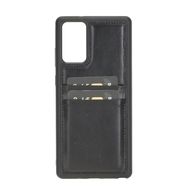 Bouletta FXCP RST1 Samsung Galaxy Note 20 Uyumlu Deri Siyah Cep Telefonu Arka Kapak