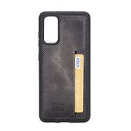 Bouletta FXCP TN18EF Samsung Galaxy S20 Uyumlu Deri Gri Cep Telefonu Arka Kapak
