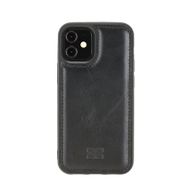 Bouletta RST1 Siyah Apple iPhone 12 Mini Uyumlu Deri Arka Kapak