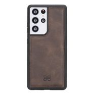Bouletta TN3 Kahverengi Samsung Galaxy S21 Ultra Uyumlu Deri Arka Kapak