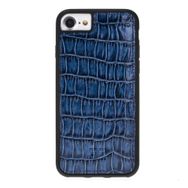 Bouletta YK7 Mavi-Siyah Apple iPhone 7-8-SE Uyumlu Deri Arka Kapak