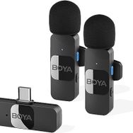 Boya BY-V20 Ultra Kompakt Android 2.4G İkili Kablosuz Type-C Mikrofon