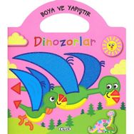 Boyama ve Yapıştır Dinozorlar Pembe - kollektif