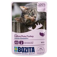 Bozita 85 gr Adult Pouch Hindi Etli Tahılsız Yetişkin Konserve Kedi Maması
