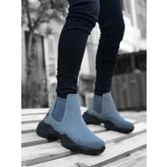 Bpm BA0444 Bağcıksız Rahat Yüksek Taban Füme Spor Yarım Bilek Erkek Bot