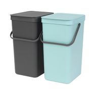 Brabantia 2x16 lt Dolap İçi Sort Go Mint Gri Çöp Kutusu