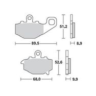 Braking Kawasaki Er-6 F Arka Sinterli Fren Balatası