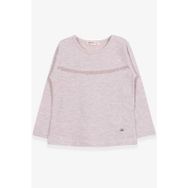 Breeze Bej Melanj 2-6 Yaş Uzun Kollu Güpürlü Kız Çocuk T-shirt