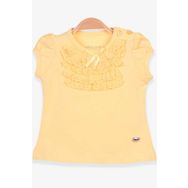 Breeze Sarı 9 Ay-8 Yaş Güpürlü Kız Çocuk T-shirt