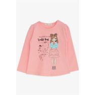 Breeze Somon 1-4 Yaş Uzun Kollu Baskılı Kız Çocuk T-shirt